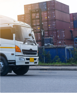 Cargo containers on a truck, representing Motor Truck Cargo insurance.