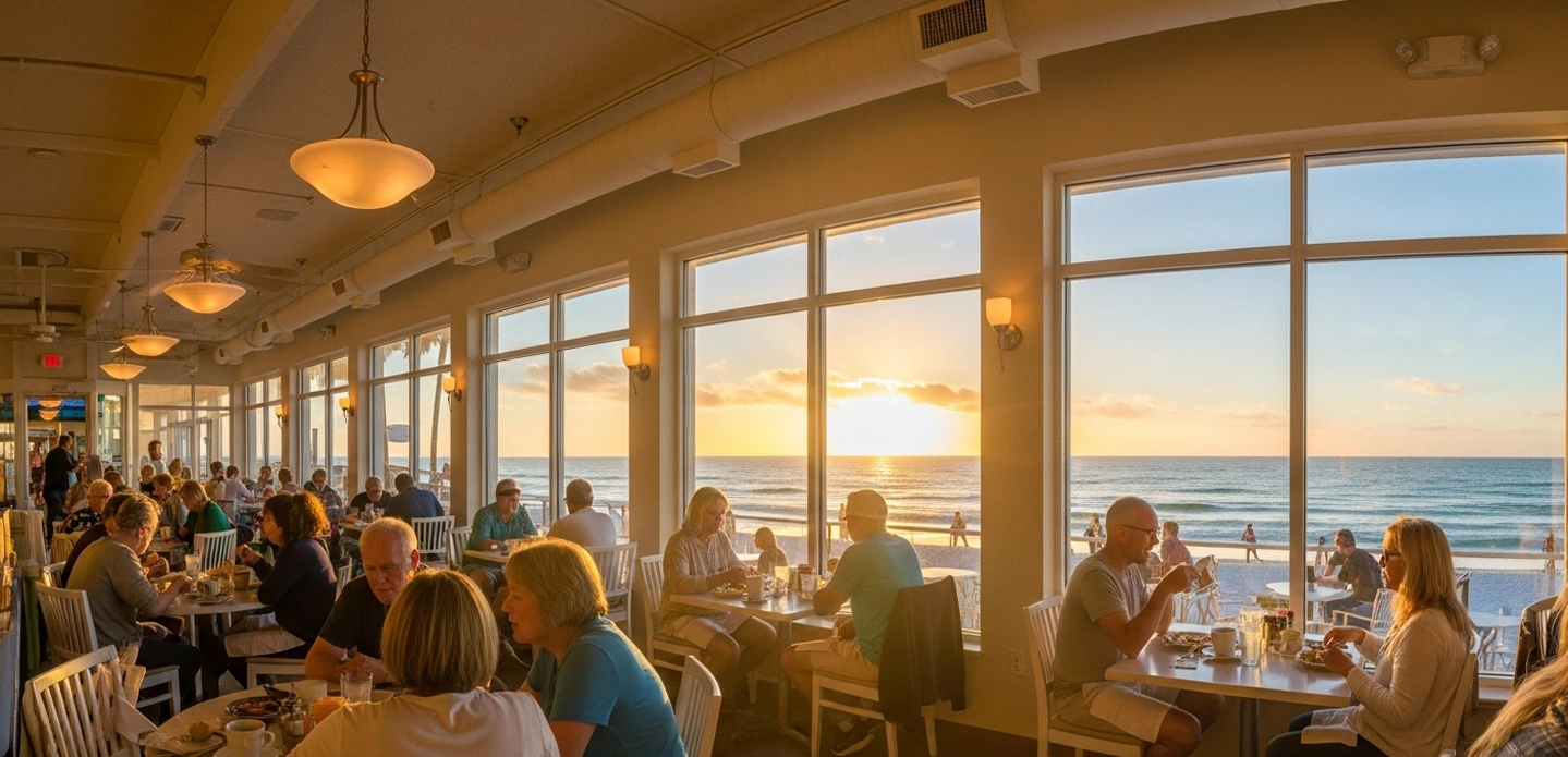 Hero image of a bustling small business street, symbolizing personalized Business Owner's Policy.